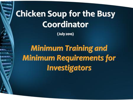 Chicken Soup for the Busy Coordinator