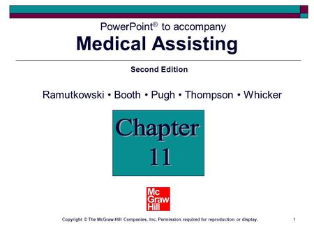 Medical Assisting Chapter 11