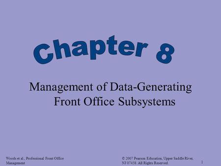 Management of Data-Generating Front Office Subsystems