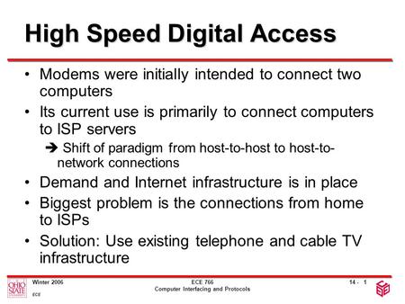 High Speed Digital Access