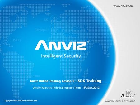 Anviz Online Training Lesson 5：SDK Training
