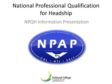 National Professional Qualification for Headship