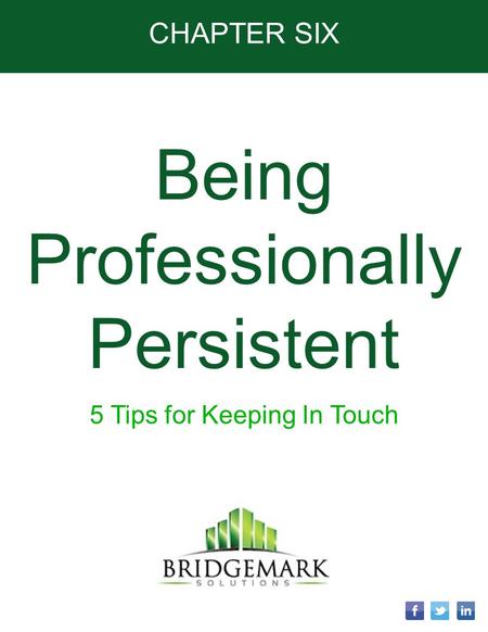 Being Professionally Persistent