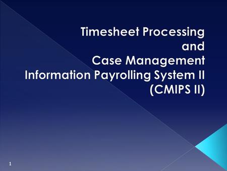 Timesheet Processing and