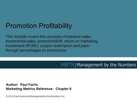 Promotion Profitability