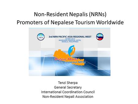 Non-Resident Nepalis (NRNs) Promoters of Nepalese Tourism Worldwide