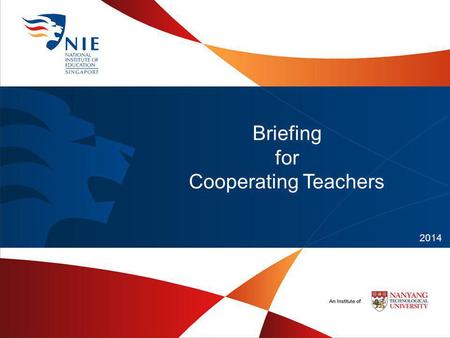 Briefing for Cooperating Teachers 2014.
