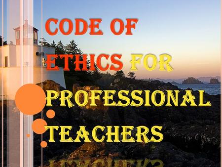 code of ethics for professional teachers