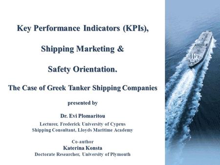 Key Performance Indicators (KPIs), Shipping Marketing &