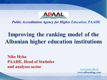 Public Accreditation Agency for Higher Education, PAAHE