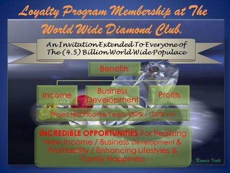 An Invitation Extended To Everyone of The (4.5) Billion World Wide Populace Benefits Income Business Development Profits Projected Income Yearly (80% -