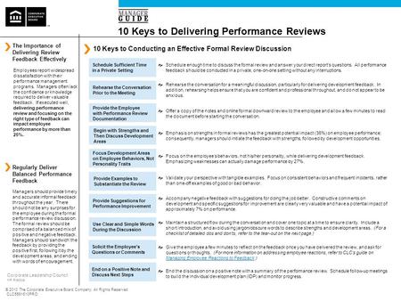 10 Keys to Delivering Performance Reviews