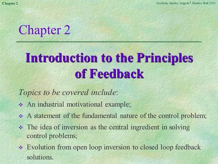Introduction to the Principles of Feedback