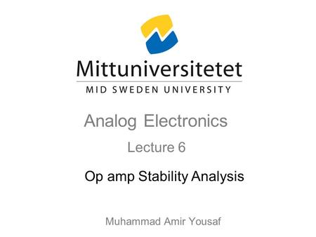 Op amp Stability Analysis