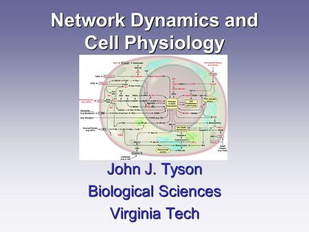 Network Dynamics and Cell Physiology John J. Tyson Biological Sciences Virginia Tech.