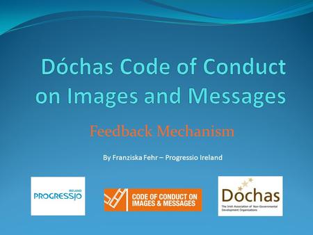 Feedback Mechanism By Franziska Fehr – Progressio Ireland.