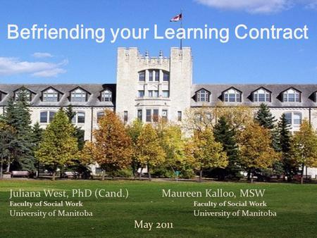 Befriending your Learning Contract