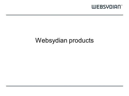 Websydian products.