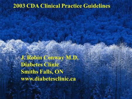 2003 CDA Clinical Practice Guidelines