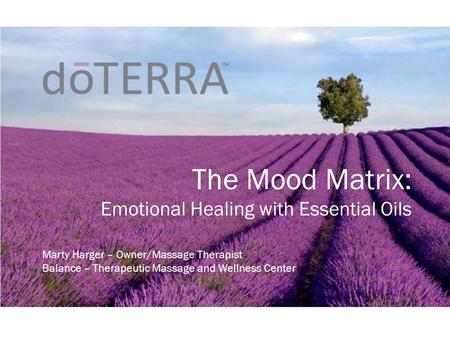 The Mood Matrix: Emotional Healing with Essential Oils