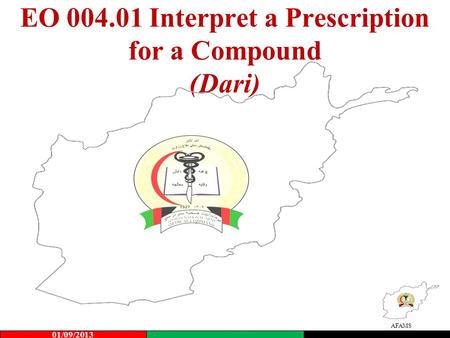 EO Interpret a Prescription for a Compound (Dari)