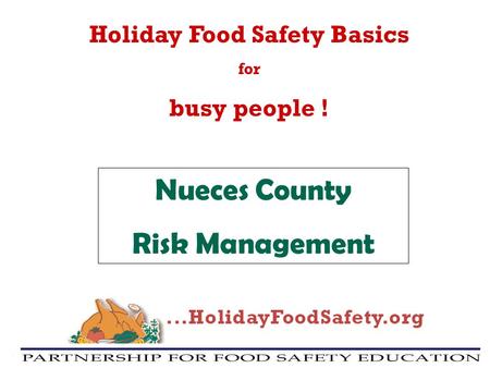 Holiday Food Safety Basics