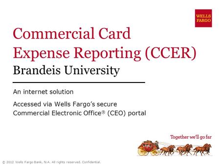 Commercial Card Expense Reporting (CCER) Brandeis University