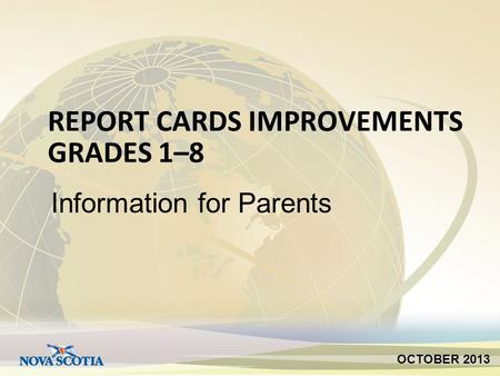 REPORT CARDS IMPROVEMENTS GRADES 1–8