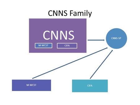 CNNS Family CNNS CIFA M-WCST CNNS-SP CIFA. Sample Johns Hopkins Aging, Brain Imaging, and Cognition (ABC) study Phase 1: 215 adults Baltimore MD, random.