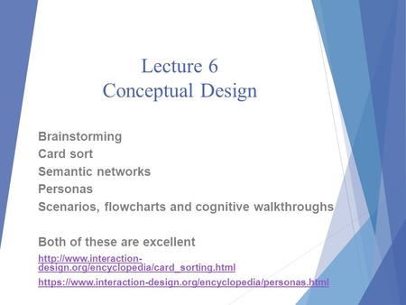 Lecture 6 Conceptual Design