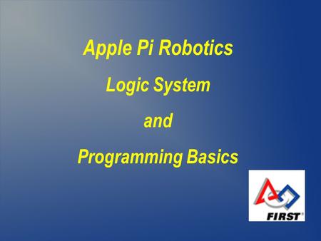 Apple Pi Robotics Logic System and Programming Basics 1 1.
