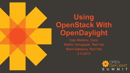 Using OpenStack With OpenDaylight