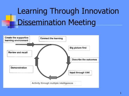 1 Learning Through Innovation Dissemination Meeting.