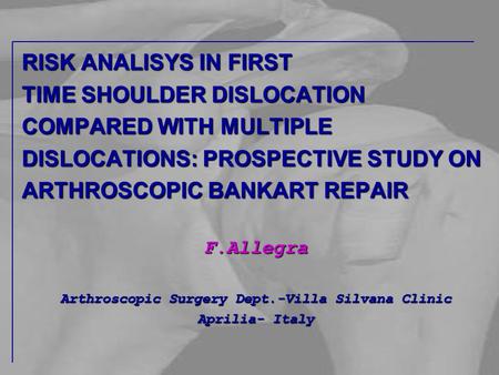 Arthroscopic Surgery Dept.-Villa Silvana Clinic