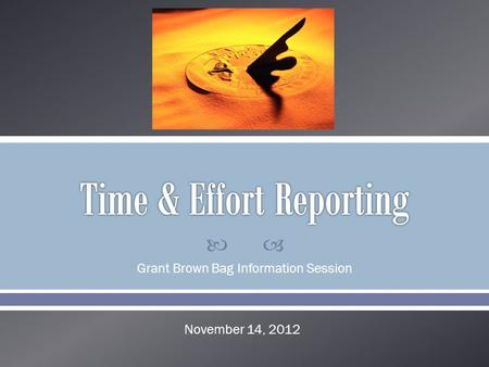 Grant Brown Bag Information Session November 14, 2012.