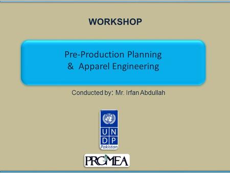 Pre-Production Planning & Apparel Engineering