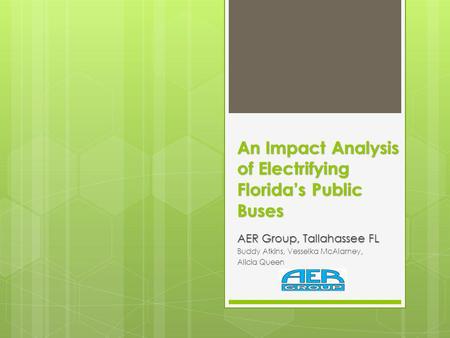 An Impact Analysis of Electrifying Florida’s Public Buses