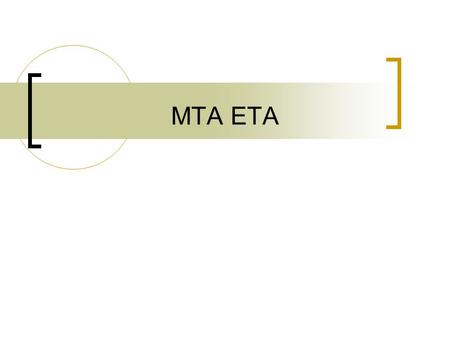 MTA ETA. Product Description A real-time simulation system that estimates the expected time that it will take a certain bus to arrive at an end- users.