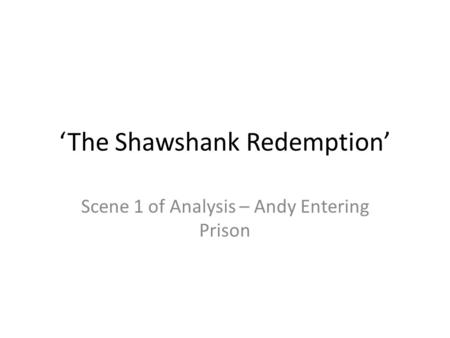 ‘The Shawshank Redemption’