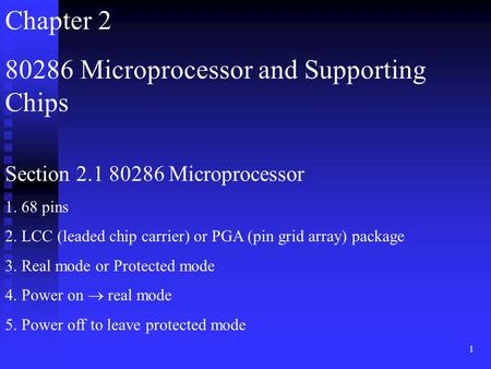 80286 Microprocessor and Supporting Chips