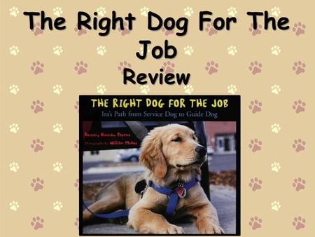 The Right Dog For The Job