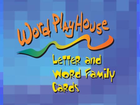 Word PlayHouse is a program that provides students with visual impairments the opportunity to participate in classroom activities that focus on phonics,