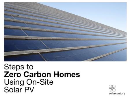 Where is PVs place in the Zero Carbon home? Confusion in the marketplace Carbon: The new language First Step: Energy efficiency The Final Mile: carbon.