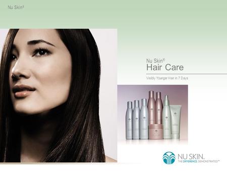 Nu Skin® Hair Care. Nu Skin® Hair Care Did You Know? The health of hair influences how old we appear. Individuals with healthy hair are seen as younger.