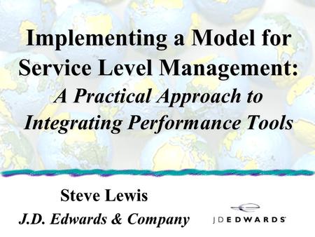 Steve Lewis J.D. Edwards & Company