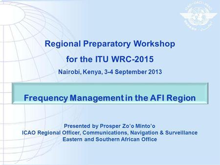 Regional Preparatory Workshop for the ITU WRC-2015