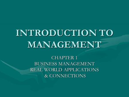 business management presentation
