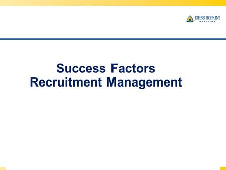 Success Factors Recruitment Management