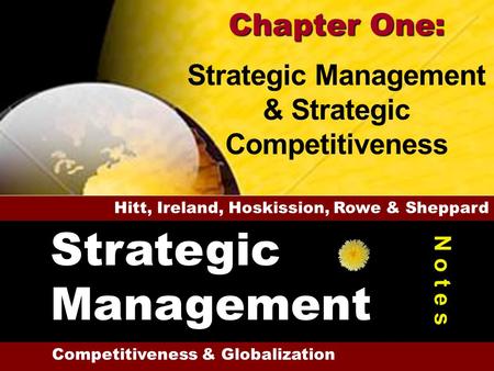 Strategic Management Chapter One: