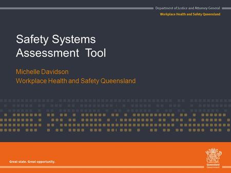 Safety Systems Assessment Tool